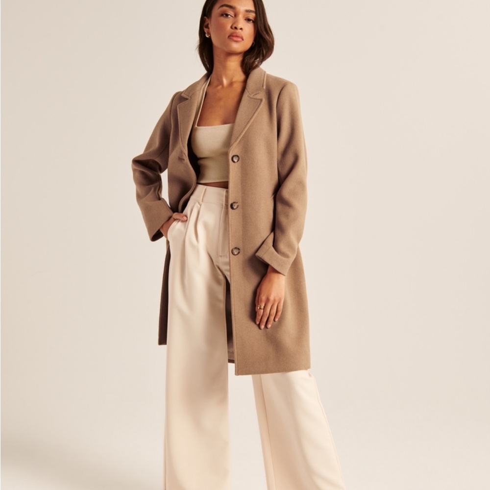 A&F Wool-blend Dad Coat